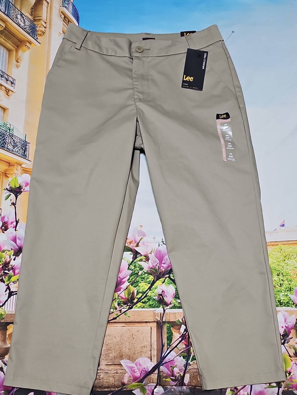 Lee Kanvas Khaki Tan Capri Pants Size 6 Medium New